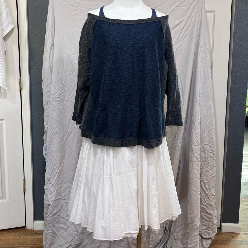 🐩 ODILLE Anthropologie Full Petticoat Midi Skirt 100% cotton, eyelet lace - Picture 13 of 15